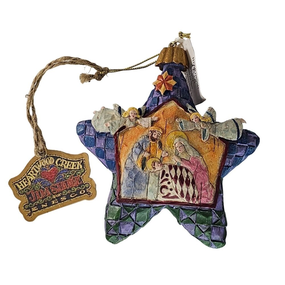 Jim Shore Heartwood Creek Star Ornament Nativity Scene Christmas #118712